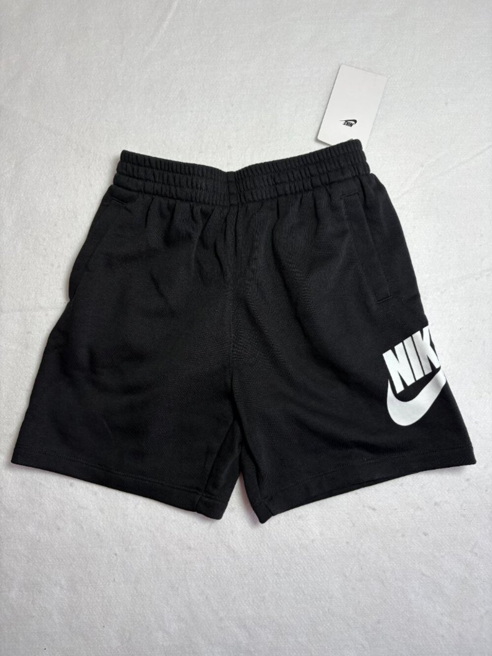 Nike Boys' Sportswear Club Futura French Terry Shorts Black Athletic 6-7 Years